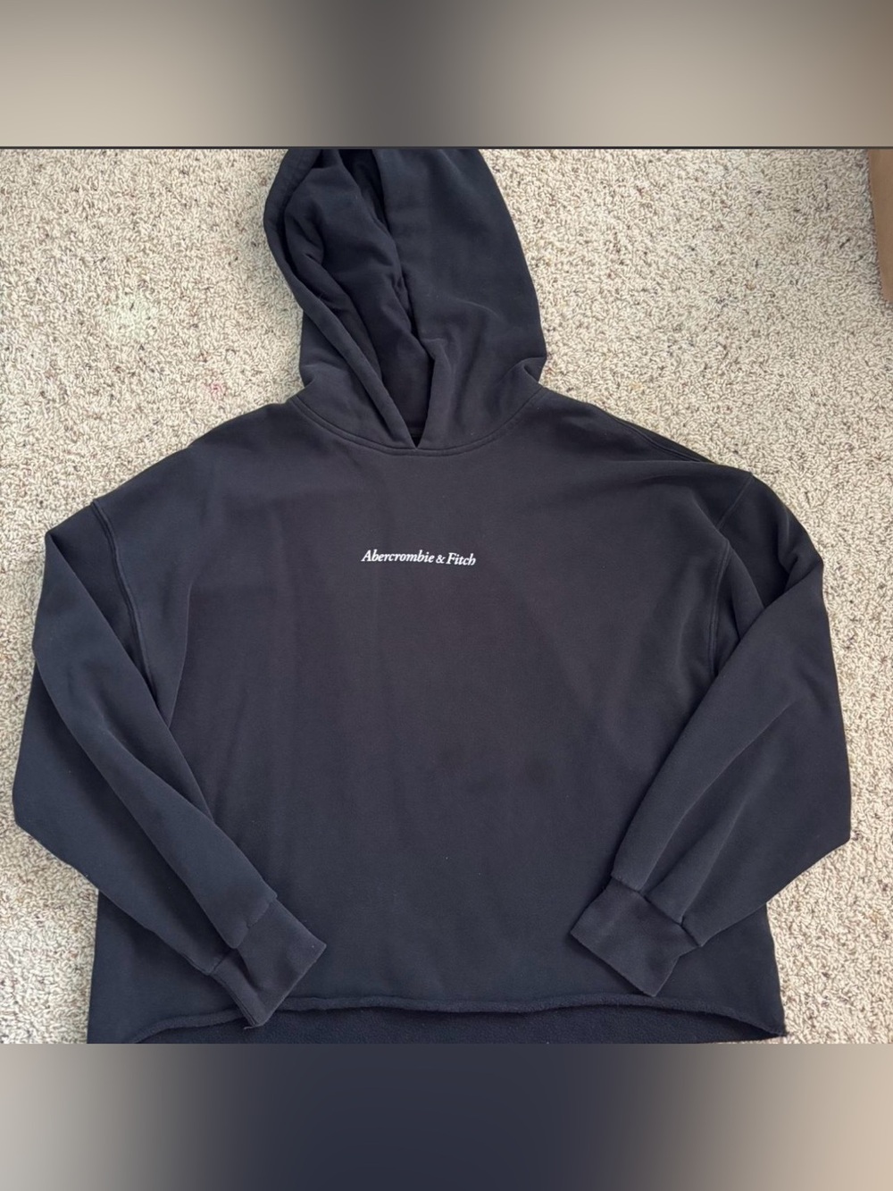 Abercrombie & Fitch Black Crewneck Hoodie